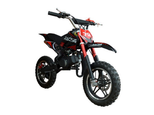 красно чёрный детский бензиновый мотоцикл pitbike 65 кубов